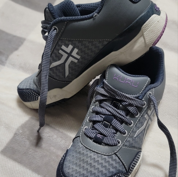 KURU‎ Quantum Mesh womens gray and lavender Size 7 Running Shoes - Picture 1 of 7